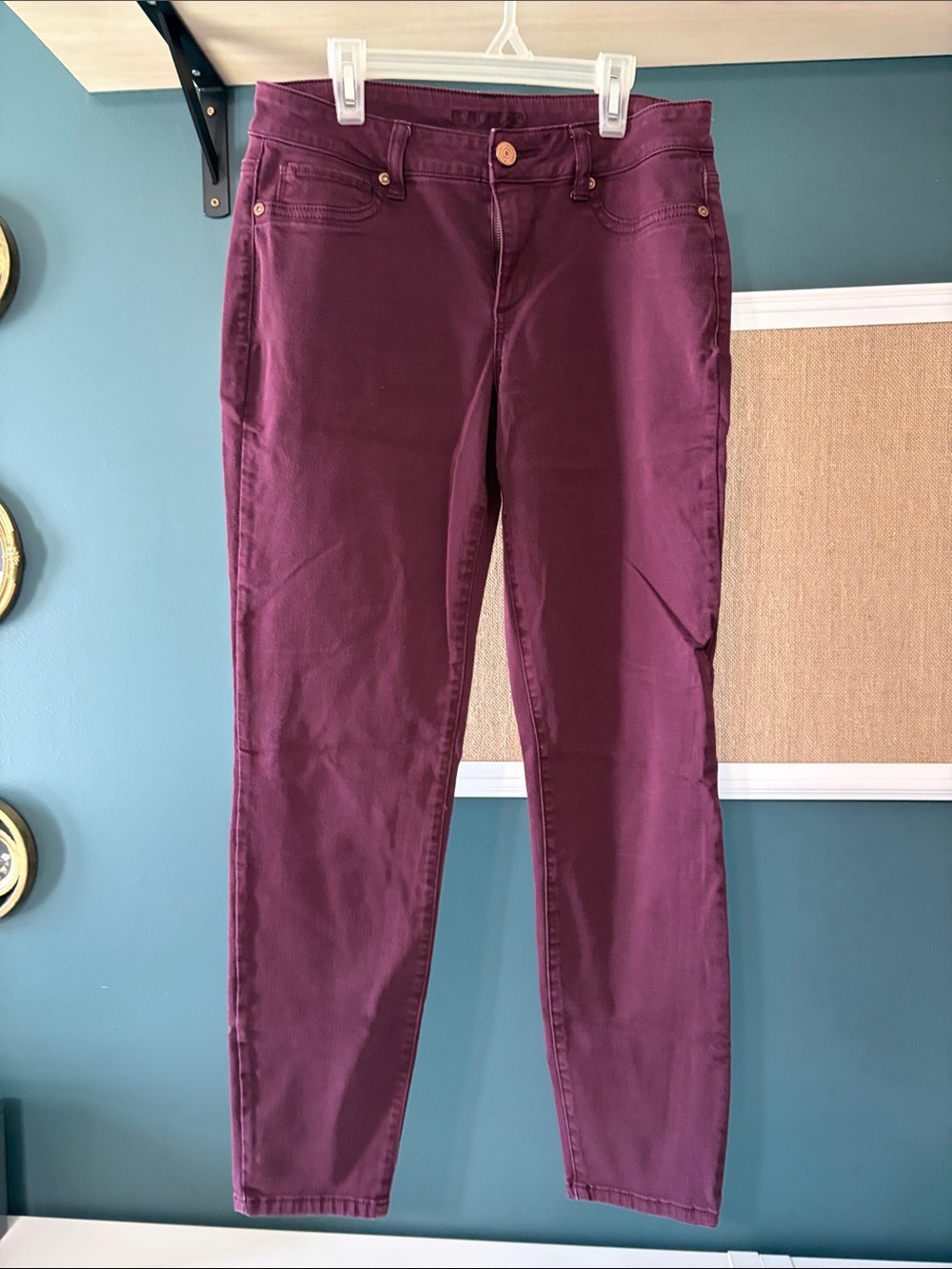 Maurices Women's Skinny Jeans in Deep Plum